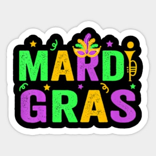 Mardi Gras Women Men Mardi Gras Kids Sticker